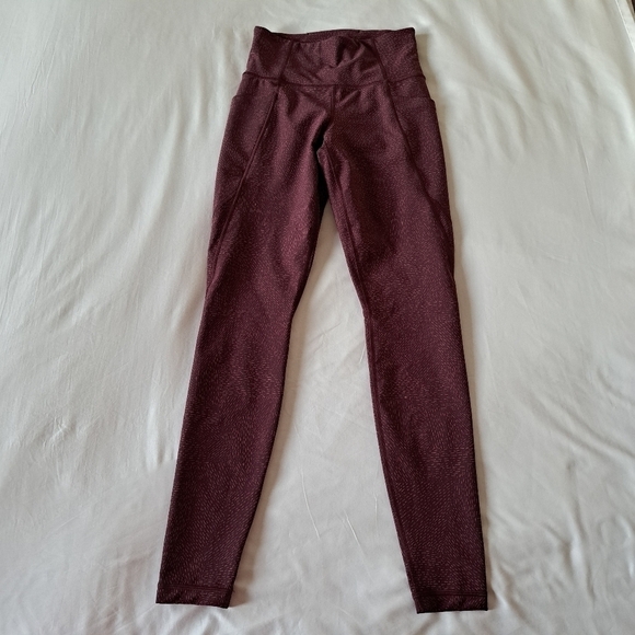 Athleta Pants - Athleta women's size xxs maroon full length leggings euc